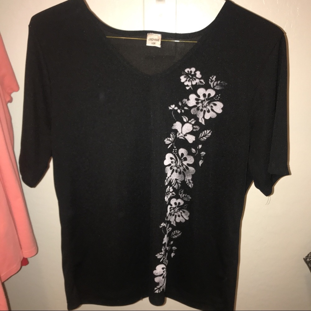 XL B/W HAWAIIAN TOP